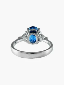 Bague Saphir et 2 Diamants