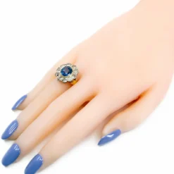 Bague saphir et diamant