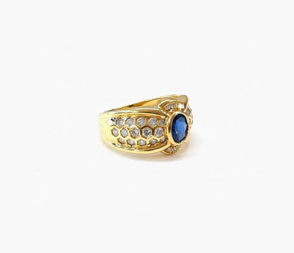 Bague saphir et diamant