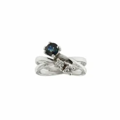 Bague saphir et diamant