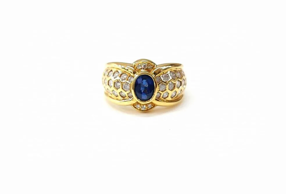 Bague saphir et diamant