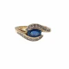 Bague saphir et diamant or jaune