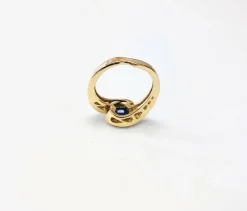 Bague saphir et diamant or jaune