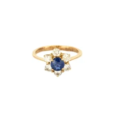 Bague saphir et diamants