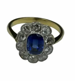 Bague saphir et diamants