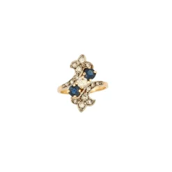 Bague saphir et diamants