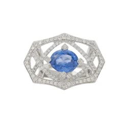 Bague saphir et diamants