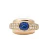 Bague saphir et diamants