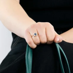 Bague saphir et diamants