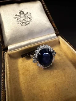 Bague saphir et diamants