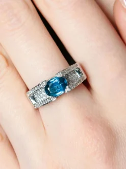 Bague Saphir et Diamants