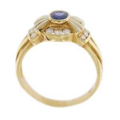 Bague saphir et diamants