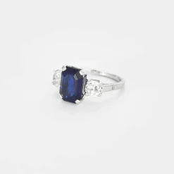Bague saphir et diamants