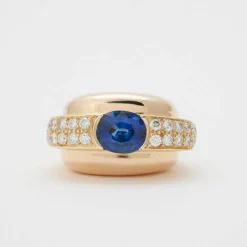 Bague saphir et diamants