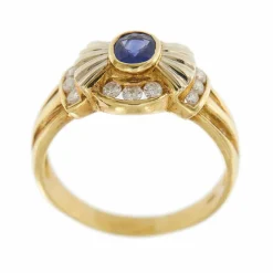 Bague saphir et diamants