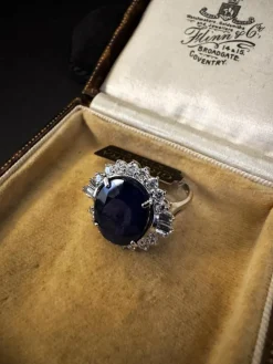Bague saphir et diamants