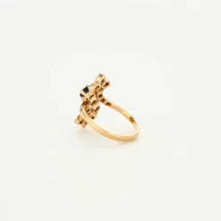 Bague saphir et diamants