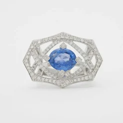 Bague saphir et diamants