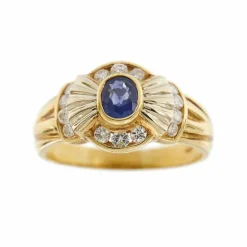 Bague saphir et diamants