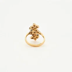 Bague saphir et diamants