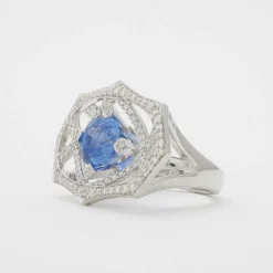 Bague saphir et diamants