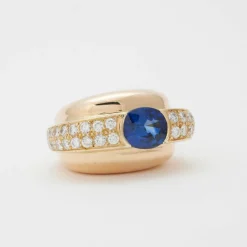 Bague saphir et diamants