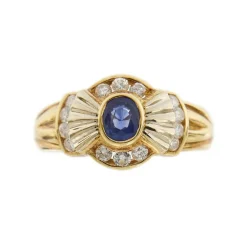 Bague saphir et diamants