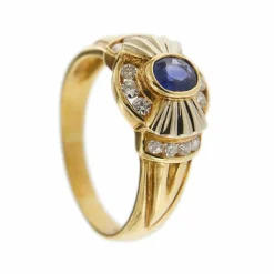 Bague saphir et diamants