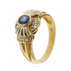 Bague saphir et diamants