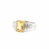 Bague saphir jaune 2 cts et diamants