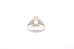 Bague saphir jaune 5,18 cts et diamants