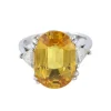 Bague Saphir jaune Diamants