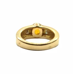 Bague Saphir jaune Diamants