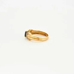 Bague saphir marquise diamants
