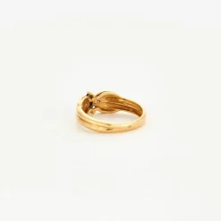 Bague saphir marquise diamants