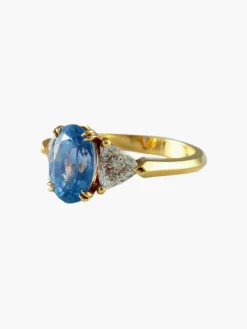 Bague Saphir Or jaune Diamants