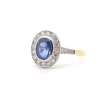 Bague saphir ovale 2,02cts et diamants
