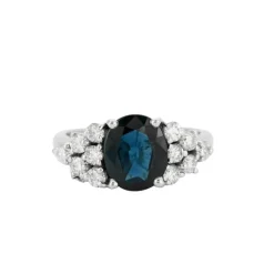 Bague Saphir épaulé Diamants