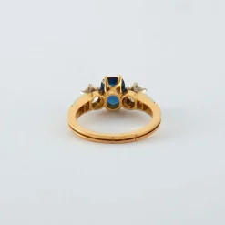 Bague Saphir épaulé Diamants