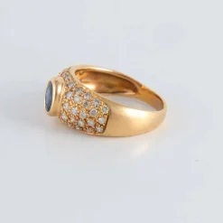 Bague Saphir pavage Diamants