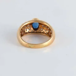 Bague Saphir pavage Diamants