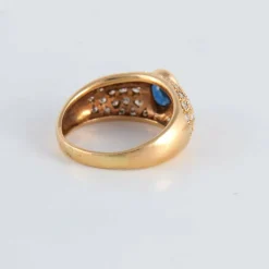 Bague Saphir pavage Diamants