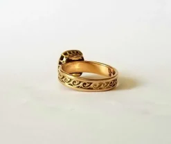 Bague Saphir perles