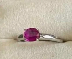 Bague saphir rose de Birmanie