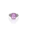 Bague saphir rose de 5,08cts et diamants