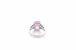 Bague saphir rose de 5,08cts et diamants