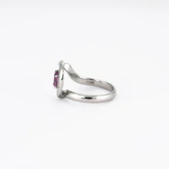 Bague Saphir rose Diamants