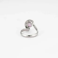 Bague Saphir rose Diamants