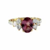 Bague Saphir rose et Diamants