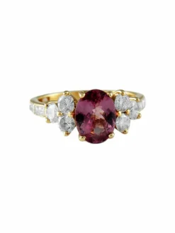 Bague Saphir rose et Diamants